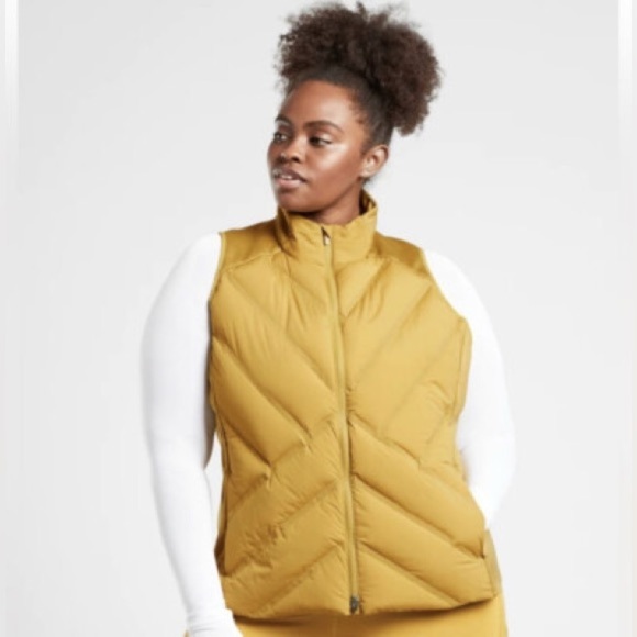 Athleta Jackets & Blazers - Athleta Inlet Stretchy Vest in Oxidized Yellow Size XXL